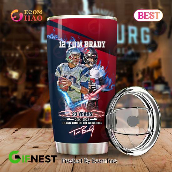 Tom Brady 23 Years 2000 – 2023 Thank You For The Memories Tumbler Cup