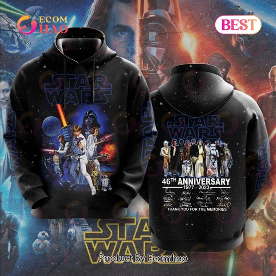 Star Wars 46th Anniversary 1977 – 2023 Thank You For The Memories 3D Apparels