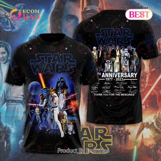 Star Wars 46th Anniversary 1977 – 2023 Thank You For The Memories 3D Apparels