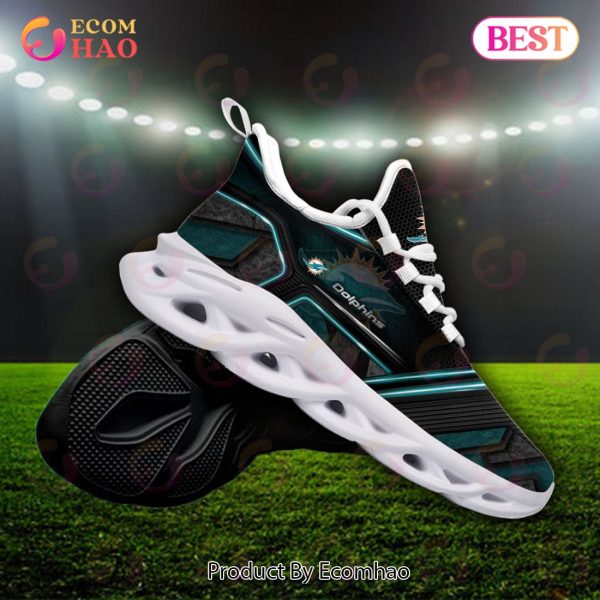 Miami Dolphins NFL Clunky Sneakers Custom Name Sport Max Soul Shoes For Fan