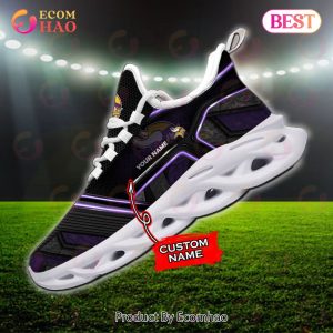NEW NFL Minnesota Vikings Custom Name Max Soul Sneaker