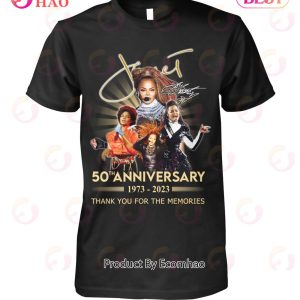 Janet Jackson 50th Anniversary 1973 – 2023 Thank You For The Memories T-Shirt
