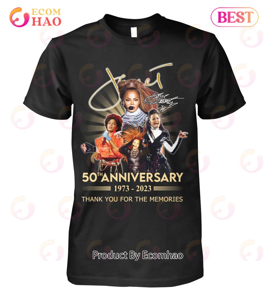 Janet Jackson 50th Anniversary 1973 – 2023 Thank You For The Memories T-Shirt