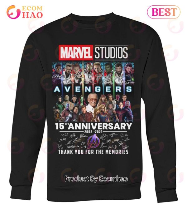 Marvel Studios Avengers 15th Anniversary 2008 – 2023 Thank You For The Memories T-Shirt