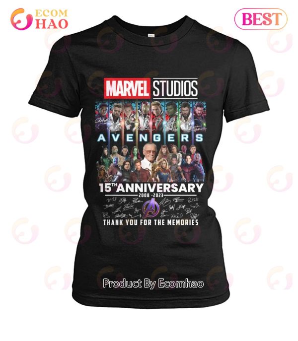 Marvel Studios Avengers 15th Anniversary 2008 – 2023 Thank You For The Memories T-Shirt