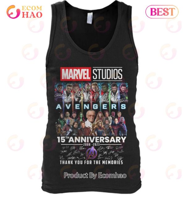 Marvel Studios Avengers 15th Anniversary 2008 – 2023 Thank You For The Memories T-Shirt