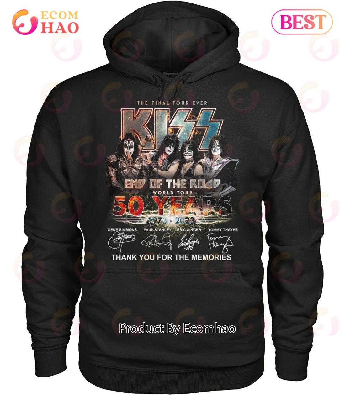 The Final Tour Ever Kiss End Of The Road World Tour 50 Years 1975 2023  Thank You For The Memories T-Shirt