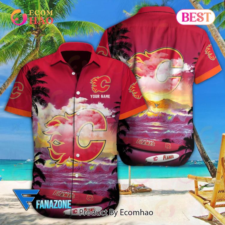 Calgary Flames NHL Custom Hawaii Shirt