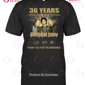 36 Years 1987 – 2023 Green Day Thank You For The Memories T-Shirt