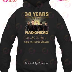 38 Years 1985 -2023 Radiohead Thank You For The Memories T-Shirt