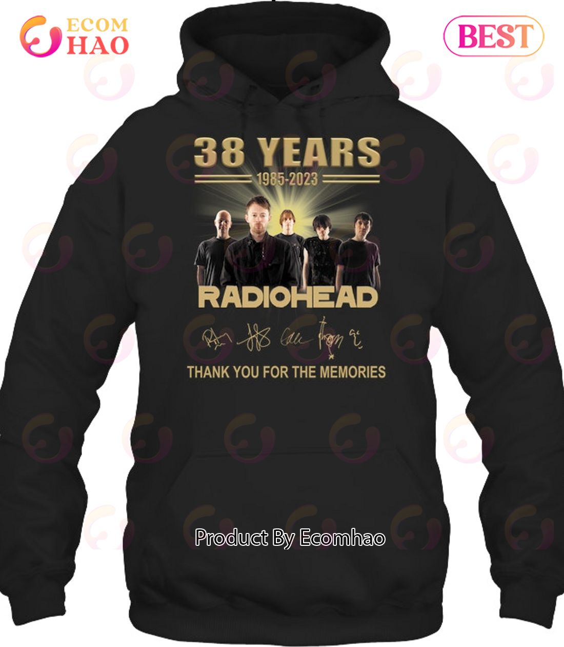 38 Years 1985 -2023 Radiohead Thank You For The Memories T-Shirt