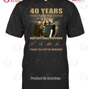 40 Years Of 1983 – 2023 Red Hot Chili Peppers Thank You For The Memories T-Shirt
