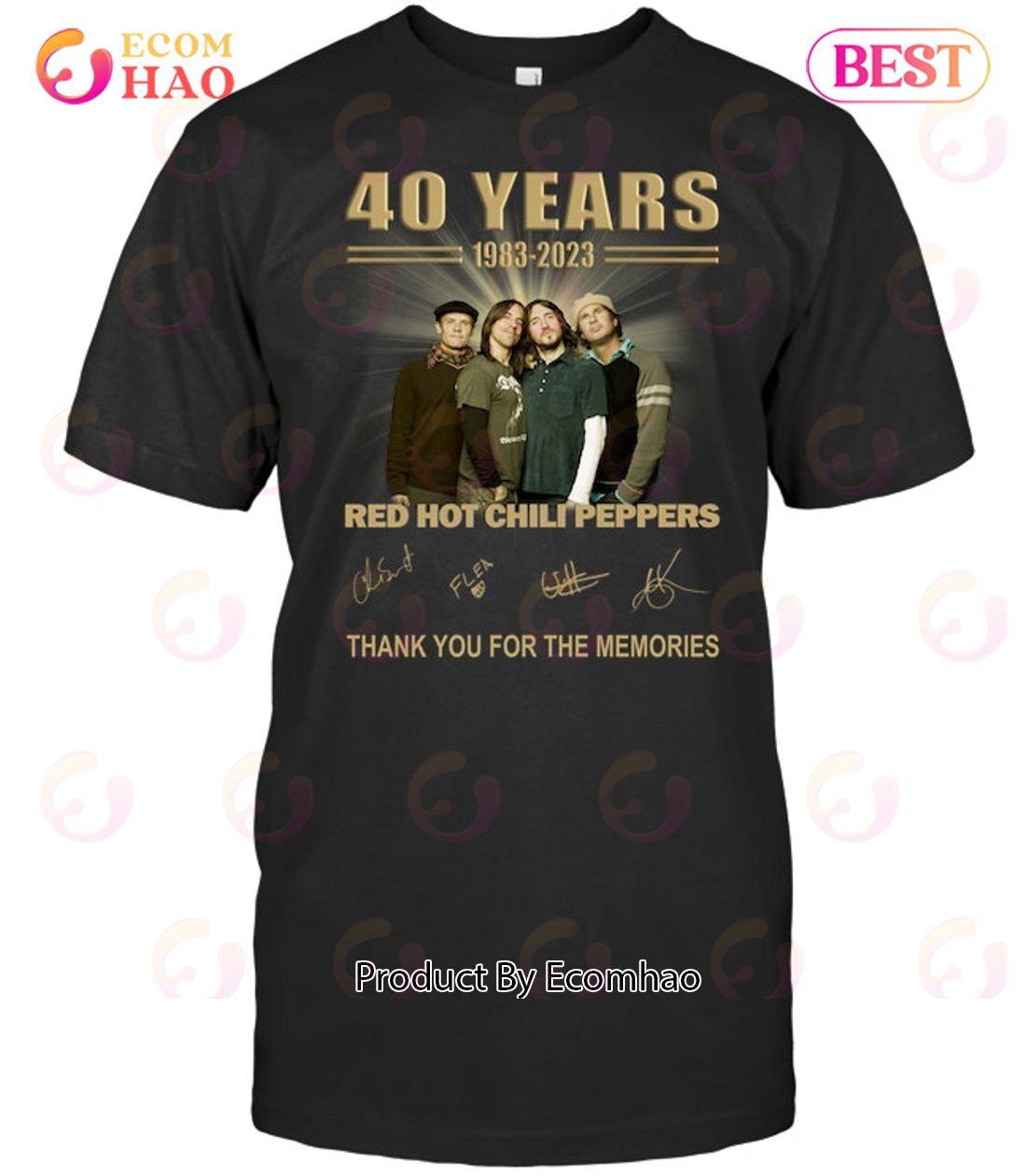 40 Years Of 1983 – 2023 Red Hot Chili Peppers Thank You For The Memories T-Shirt