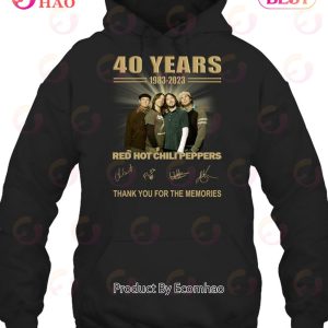 40 Years Of 1983 – 2023 Red Hot Chili Peppers Thank You For The Memories T-Shirt