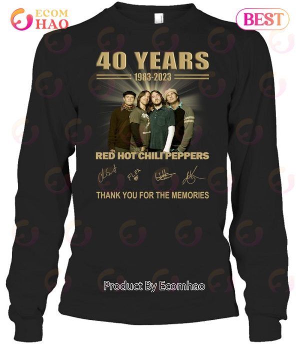 40 Years Of 1983 – 2023 Red Hot Chili Peppers Thank You For The Memories T-Shirt