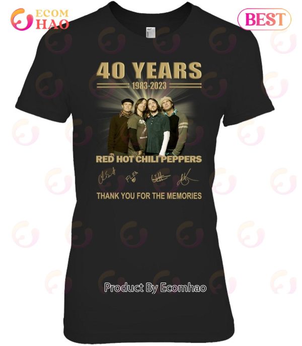 40 Years Of 1983 – 2023 Red Hot Chili Peppers Thank You For The Memories T-Shirt