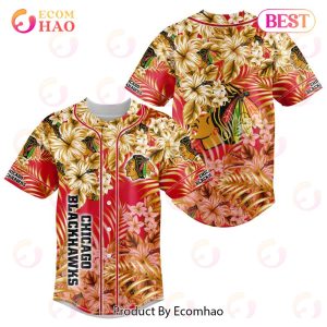 NHL Chicago Blackhawks Special Hawaiian Design Baseball Jersey