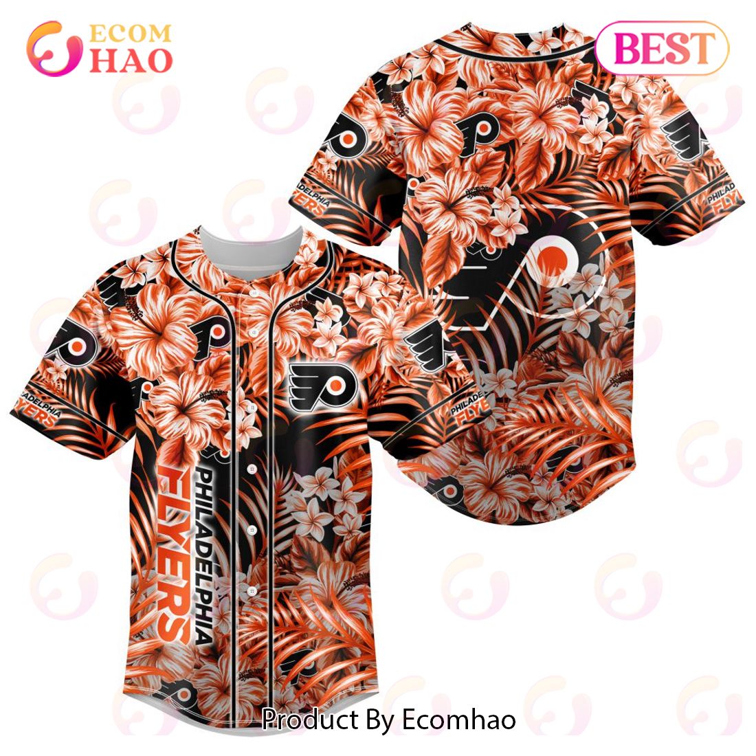 NHL Philadelphia Flyers Special Hawaiian Design Baseball Jersey