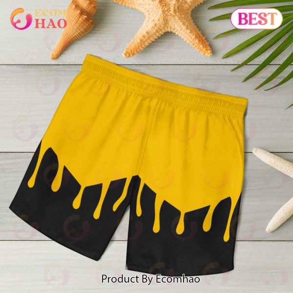 NEW Gucci Bee Black Gold Hawaiian Shirt & Beach Shorts