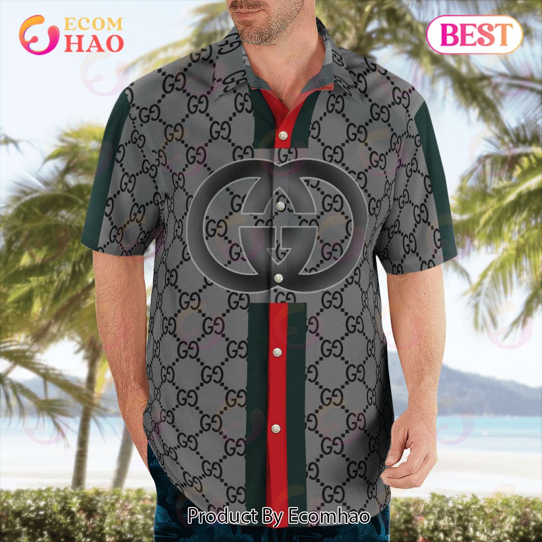 NEW Gucci Fashion 2023 Hawaiian Shirt & Beach Shorts Luxury Items