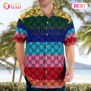 NEW Gucci Full Color Hawaiian Shirt & Beach Shorts