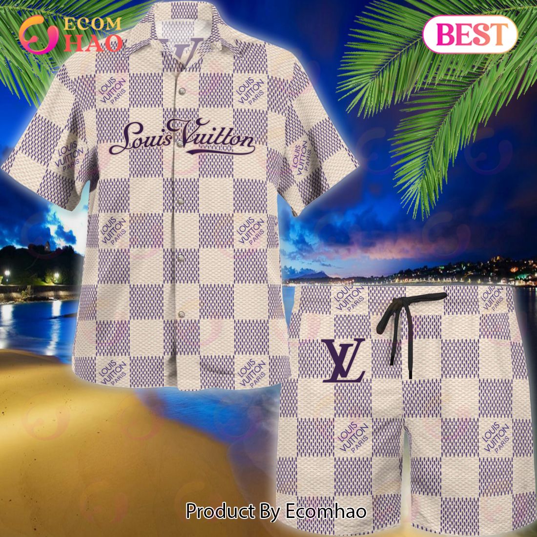NEW Louis Vuitton Blue Color Trending Summer 2023 Hawaiian Shirt & Beach  Shorts - Ecomhao Store