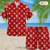 NEW Louis Vuitton Printing Pattern Hawaiian Shirt & Beach Shorts