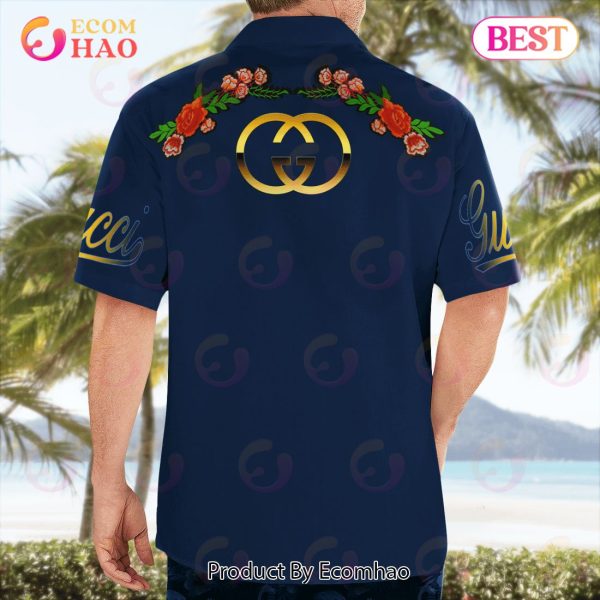 NEW Gucci Wolves Hawaiian Shirt & Beach Shorts