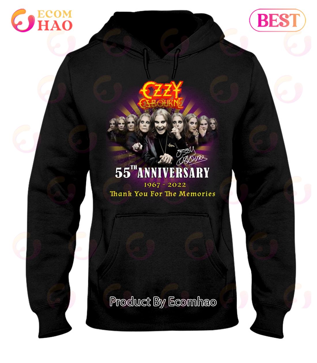 Ozzy Osbourne 55th Anniversary 1967 – 2023 Thank You For The Memories T-Shirt