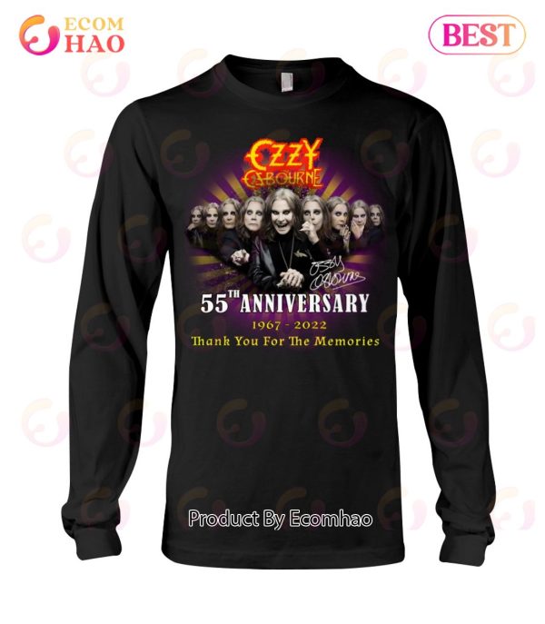 Ozzy Osbourne 55th Anniversary 1967 – 2023 Thank You For The Memories T-Shirt
