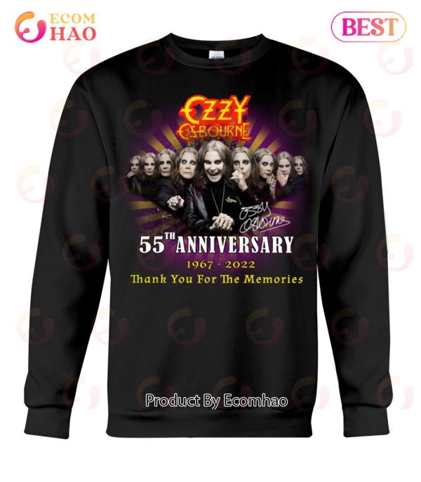 Ozzy Osbourne 55th Anniversary 1967 – 2023 Thank You For The Memories T-Shirt