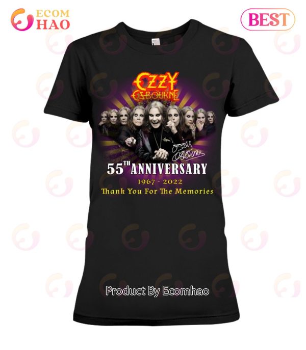 Ozzy Osbourne 55th Anniversary 1967 – 2023 Thank You For The Memories T-Shirt