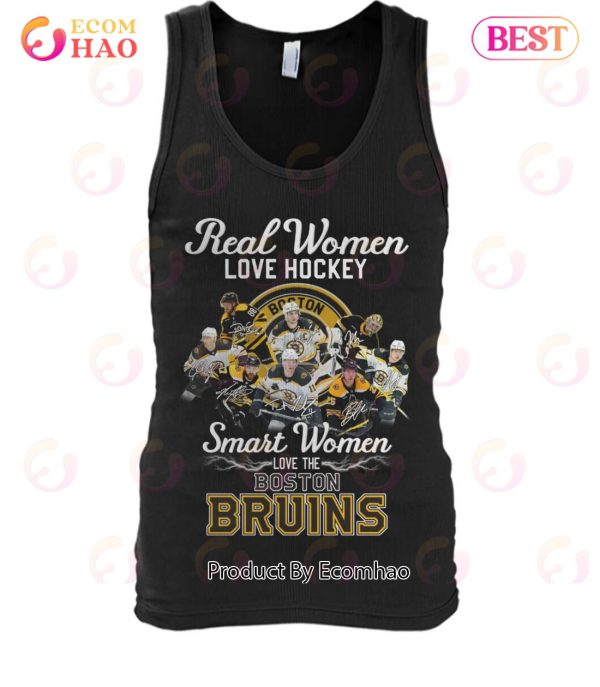 Real Women Love Hockey Smart Women Love The Boston Bruins T-Shirt