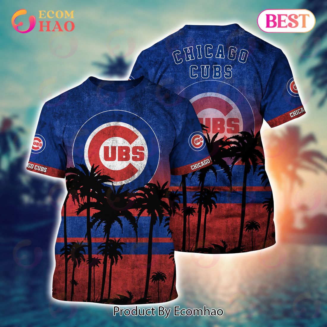 Chicago Cubs Major League Baseball 2023 AOP Short Sleeve 3D