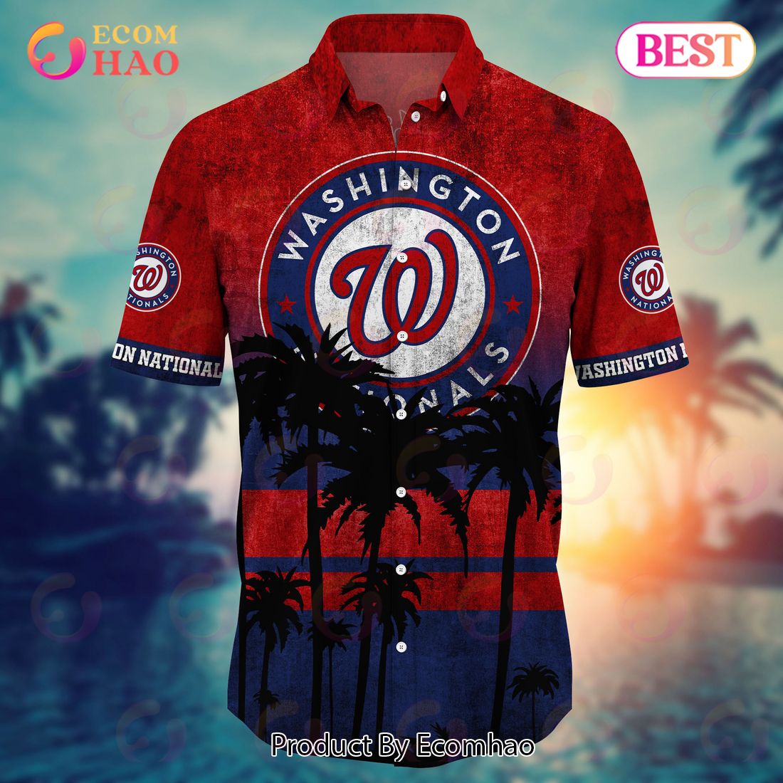 Washington Nationals Logo Mlb Hawaiian Shirt Men Youth Nationals Aloha Shirt  - Best Seller Shirts Design In Usa