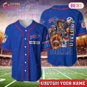 Buffalo Bills NFL Personalized Baseball Jersey