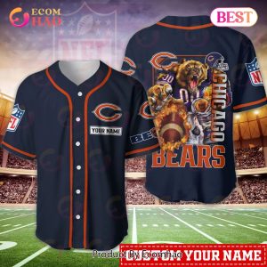 Chicago Bears NFL Personalized Baseball Jersey