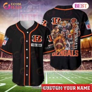 Cincinnati Bengals NFL Personalized Baseball Jersey