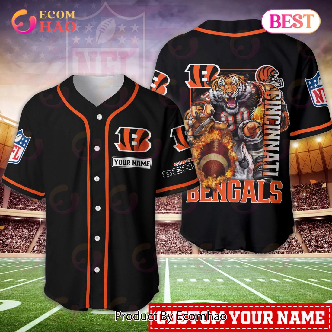 Cleveland Browns NFL Personalized Baseball Jersey