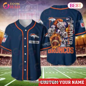 Denver Broncos NFL Personalized Baseball Jersey