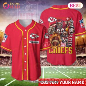 Kansas City Chiefs NFL Personalized Baseball Jersey