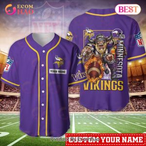 Minnesota Vikings NFL Personalized Baseball Jersey