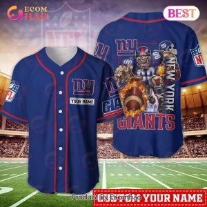 New York Giants NFL Personalized Baseball Jersey