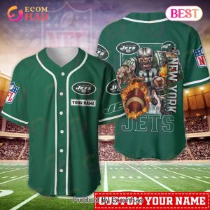 New York Jets NFL Personalized Baseball Jersey