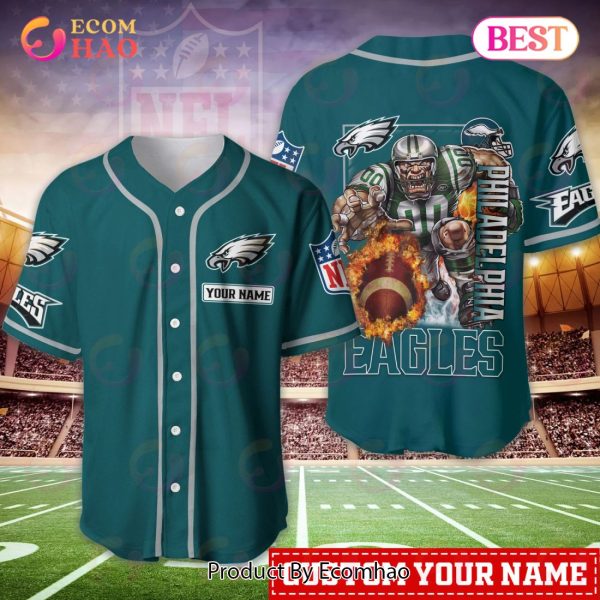Philadelphia Eagles NFL Personalized Baseball Jersey
