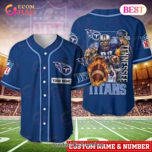 Tennessee Titans NFL Personalized Baseball Jersey