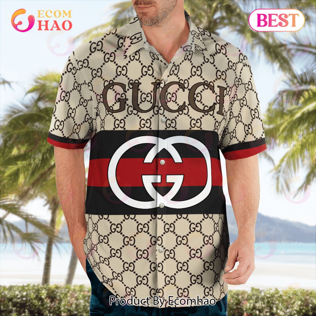 NEW Gucci Hot Summer 2023 Hawaiian Shirt & Beach Shorts Luxury Items