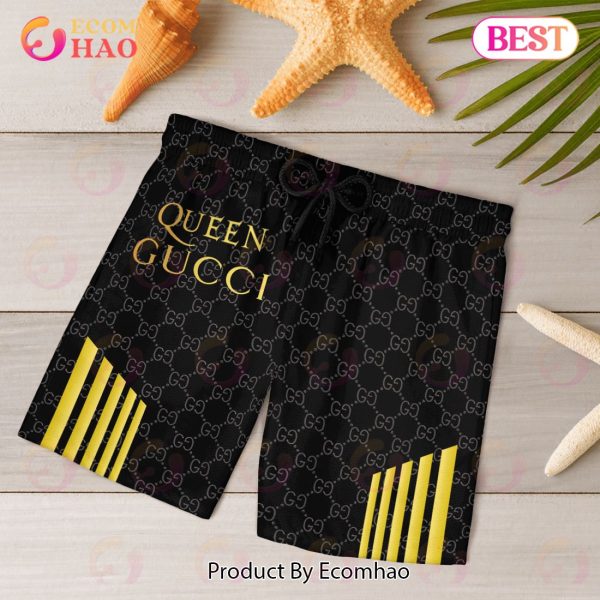 NEW Gucci King Black Color  Hawaiian Shirt & Beach Shorts