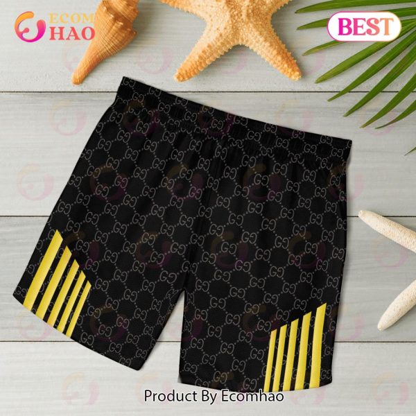 NEW Gucci King Black Color  Hawaiian Shirt & Beach Shorts