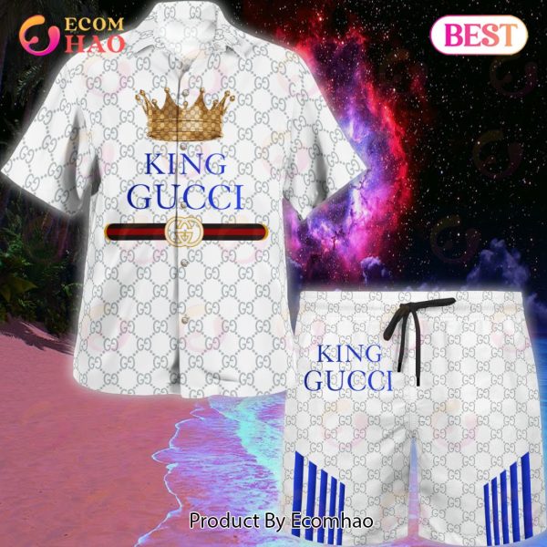 NEW Gucci King Hawaiian Shirt & Beach Shorts